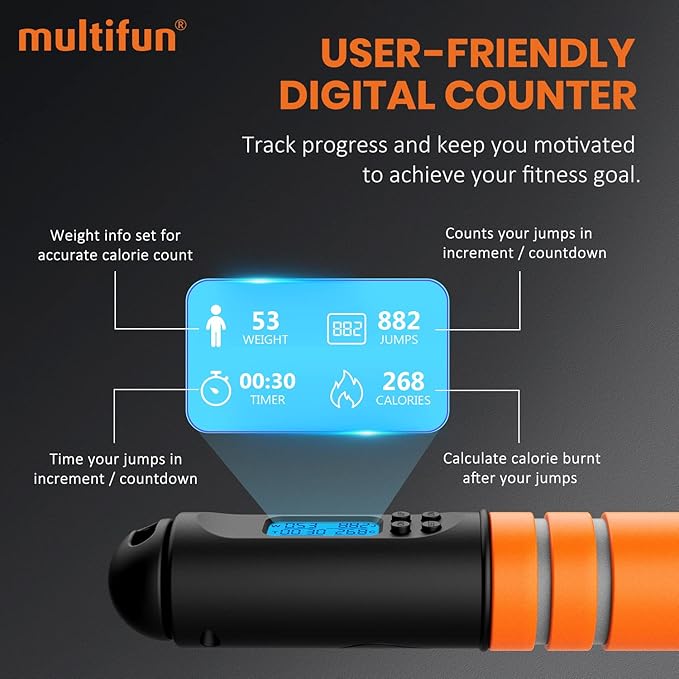 Jump Rope, multifun Speed Skipping Rope with Calorie