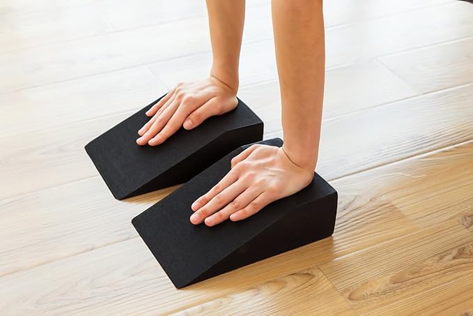 StrongTek Yoga Foam Wedge Blocks (Pair) Soft Wrist Wedge