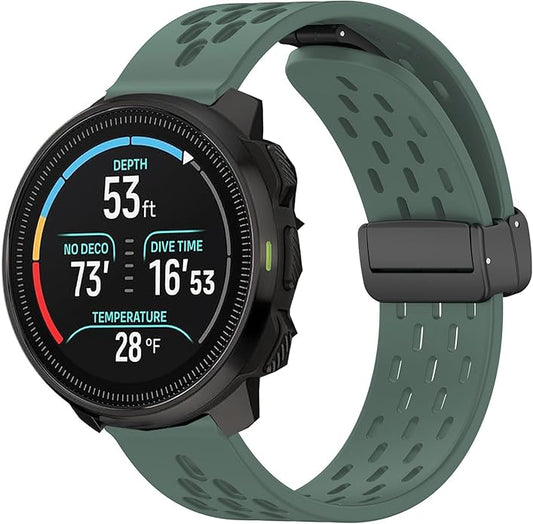 Compatible with SUUNTO OCEAN bands, 20mm, 22mm Quick Release Breathable Soft Silicone Sport Band with Magnetic Butterfly Clousure Replacemet Straps Compatible with SUUNTO OCEAN, RACE, RACE S, VERTICAL, 9 PEAK, 9 PEAK PRO, 5 Peak, 3 Smartwatch