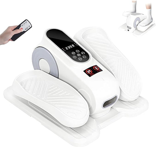 Under Desk Elliptical Machine，Elliptical Leg Exerciser Electric as Seen on TV with 12 Speeds，Suitable for Rehabilitation Exercise for Elderly Leg Exerciser Elliptical Trainer(Remote/LCD)