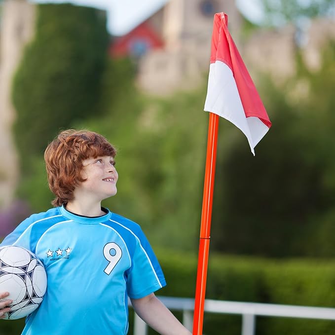 Lenwen 12 Pcs Soccer Training Poles Agility Poles