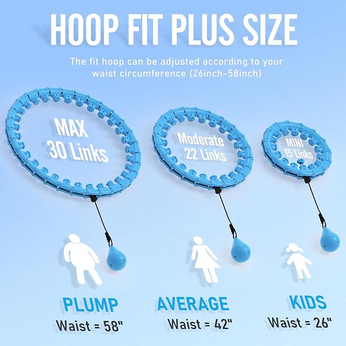 JKSHMYT Weighted Hula Circle Hoops for Adults Weight Loss 30 Detachable