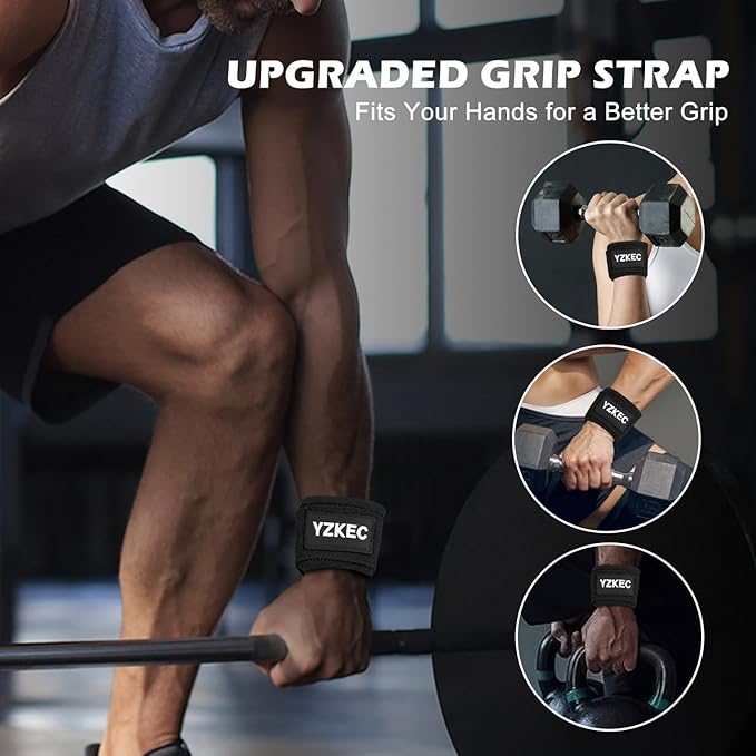 24" Cotton Weight Lifting Wrist Straps with Neoprene Cushioned Padded for Wrist Support and Protection，Weightlifting，Strength Training，Bodybuilding，Powerlifting，Dumbbell Workout，Men and Women (Pair)