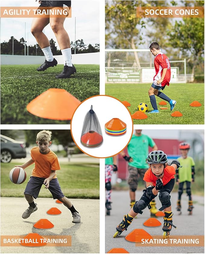 duskeep 30/50/100 Pack Soccer Cones