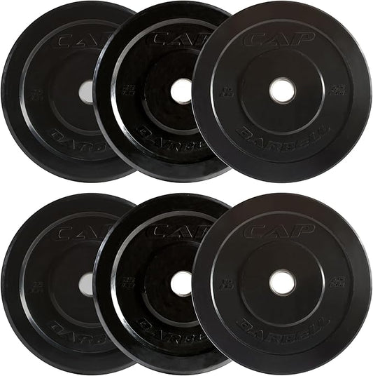 CAP Barbell 2-Inch Olympic Bumper Plate Weight Set 100-370 lbs