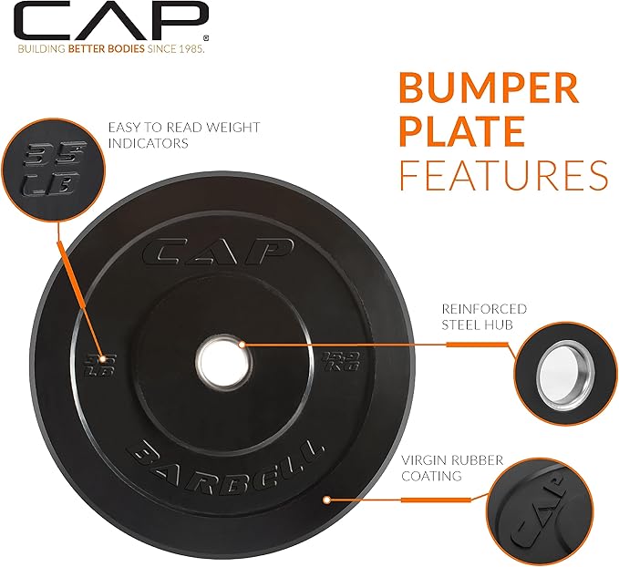 CAP Barbell Rubber Olympic Bumper Plate