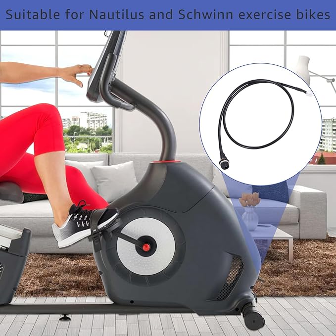 Connector Input Cable,Compatible with Nautilus Schwinn Exercise Bikes, Replace 8001352