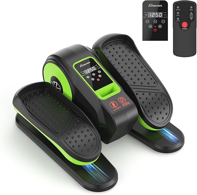 ANCHEER Under Desk Elliptical, Leg Exerciser While Sitting for Seniors Adults, Ellipse Leg Exerciser Electric as Seen on TV with Remote Control & 12 Adjustable Speeds, Fully Assembled
