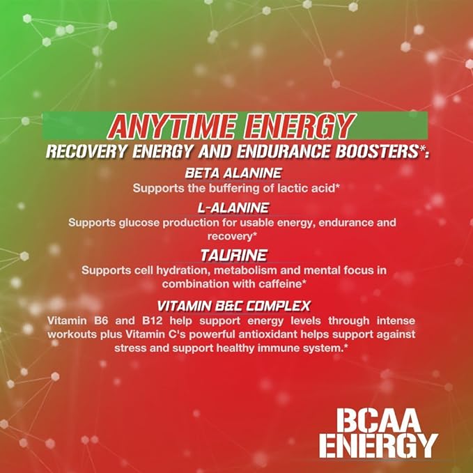 EVL BCAAs Amino Acids Powder - BCAA Energy Pre Workout Powder for Muscle Recovery Lean Growth and Endurance - Rehydrating Post Workout Recovery Drink with Natural Caffeine - Cherry Limeade