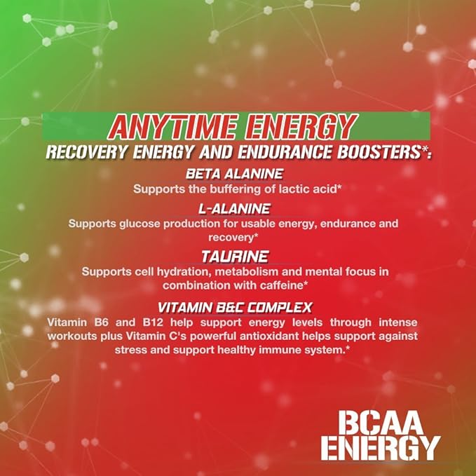 EVL BCAAs Amino Acids Powder - BCAA Energy Pre Workout Powder for Muscle Recovery Lean Growth and Endurance - Rehydrating Post Workout Recovery Drink with Natural Caffeine - Cherry Limeade