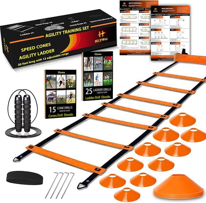 Speed Agility Training Set 1 Agility 4 Steel 1 Sports Headband,1 Jump 10 Disc