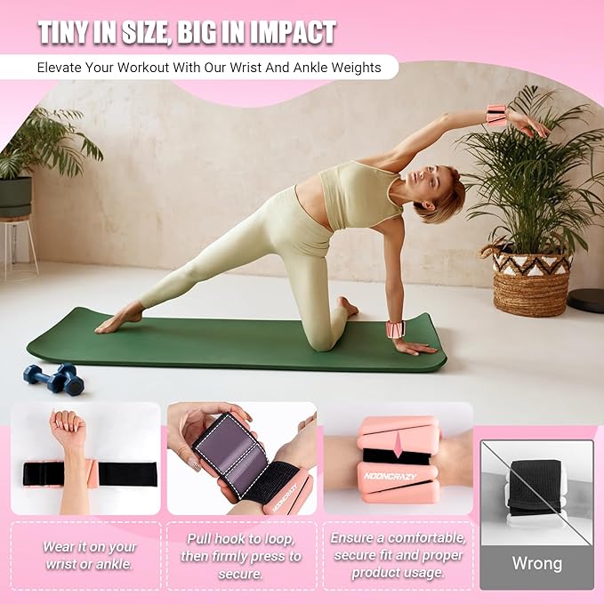Wrist Ankle Weights Bangles 2lb for Women 2)