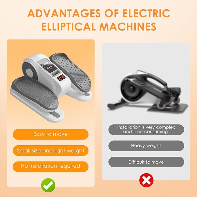 soges Under Desk Elliptical Machine,Seated Pedal Exerciser for Senior,12 Adjustable Speeds Portable bidirectional Ellipse Exerciser,Ellipse Leg Exerciser with Remote Control and Manual Mode