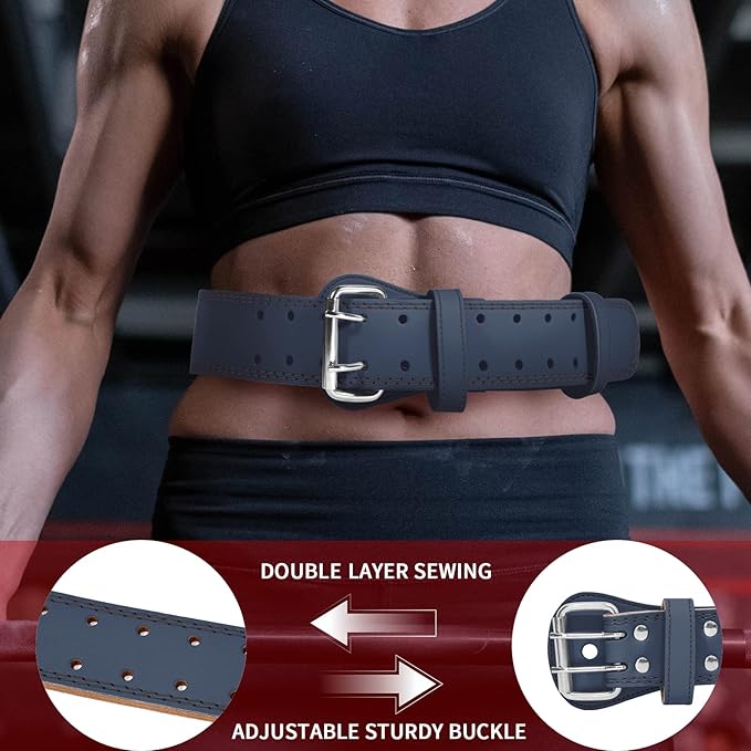 Leather Weight Lifting Belt for Men and Women