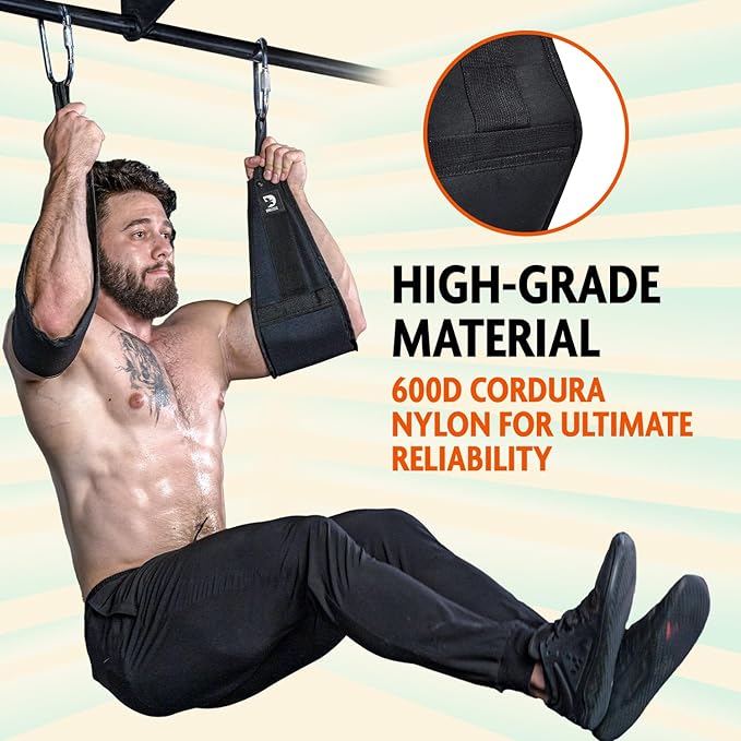 DMoose Fitness Hanging Ab Straps for Pull Up 2 Rust-Resistant