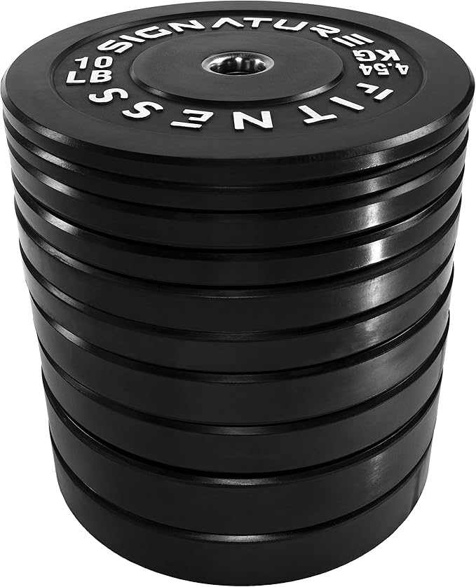 Olympic Bumper Plates, 2" Weight Plates for Strength Training & Weightlifting, Pairs, Sets or Sets with 7FT Barbell, Multiple Options