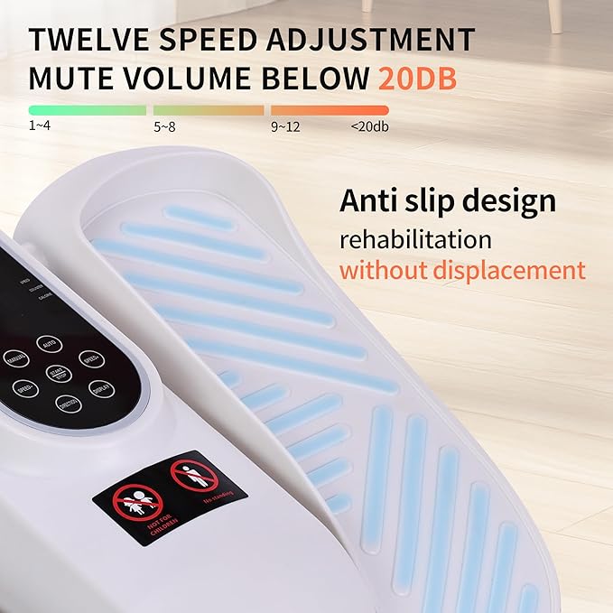 Under Desk Elliptical Machine，Elliptical Leg Exerciser Electric as Seen on TV with 12 Speeds，Suitable for Rehabilitation Exercise for Elderly Leg Exerciser Elliptical Trainer(Remote/LCD)