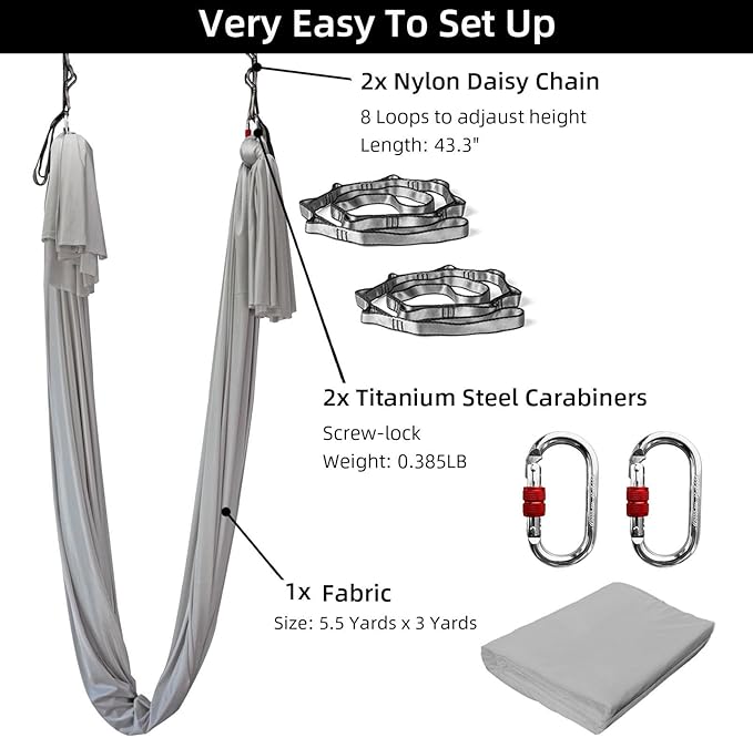 PRIOR FITNESS 5M Aerial Yoga Hammock Yoga Swing