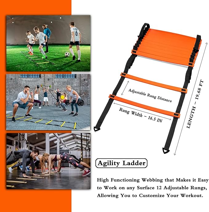 Speed Agility Training Set 1 Agility 4 Steel 1 Sports Headband,1 Jump 10 Disc