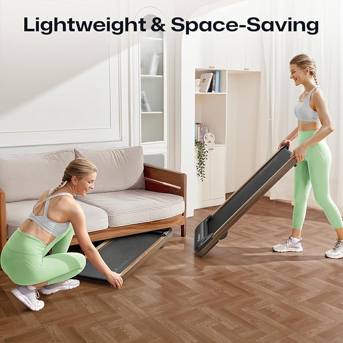 UREVO Smart Walking Pad, Compact Under Desk Treadmill with Double Shock Absorption, Quiet Operation, Workout APP with Track Insights and MIIT Mode, Plug and Play, Remote or APP Control for Home Office
