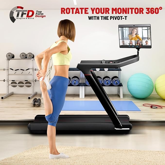 TFD The Pivot-T Compatible with Peloton Tread - Rotate Your Monitor 360 w/The Ultimate Swivel Mount - Made w/Hard Anodized Materials