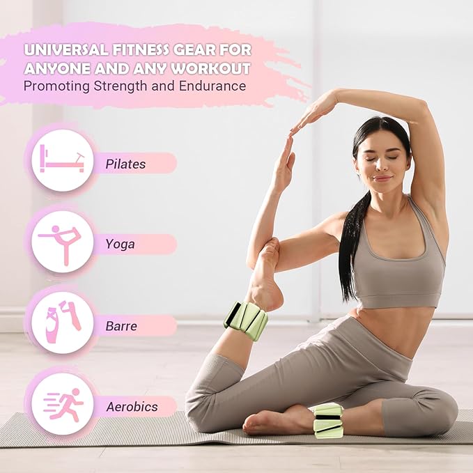 Wrist Ankle Weights for Women Set of 2 2 lbs/4 lbs/4 lbs