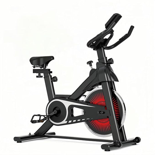 Exercise Bike Stationary Bikes for Home, Adjustable Resistance & Comfortable Seat Workout Bike, Quiet Indoor Cycling Bike with Digital Monitor, Phone Holder