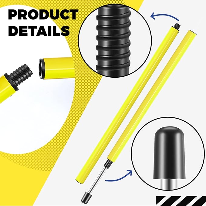 Lenwen 12 Pcs Soccer Training Poles Agility Poles