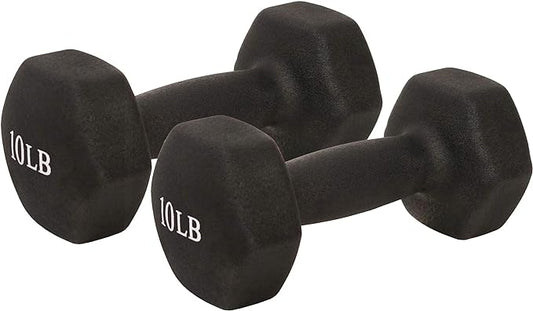 Sunny Health & Fitness Neoprene Coated Hex Shaped 2LB, 5LB, 5LB, 8LB, 8LB, 10LB 10LB