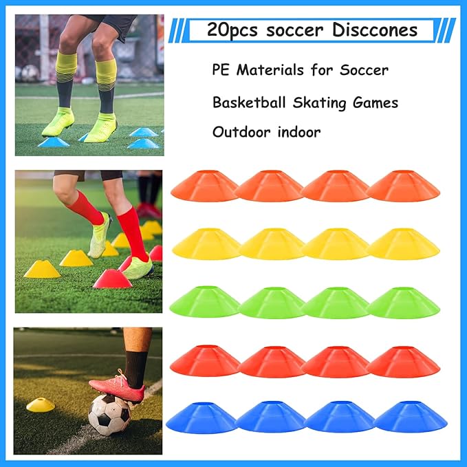 TGLTIC Soccer Agility Training Equipment Set 1 Agility 20 Soccer 4 Steel