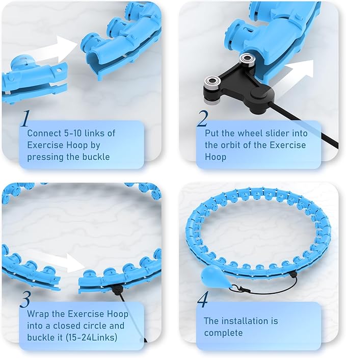 JKSHMYT Weighted Hula Circle Hoops for Adults Weight Loss 30 Detachable