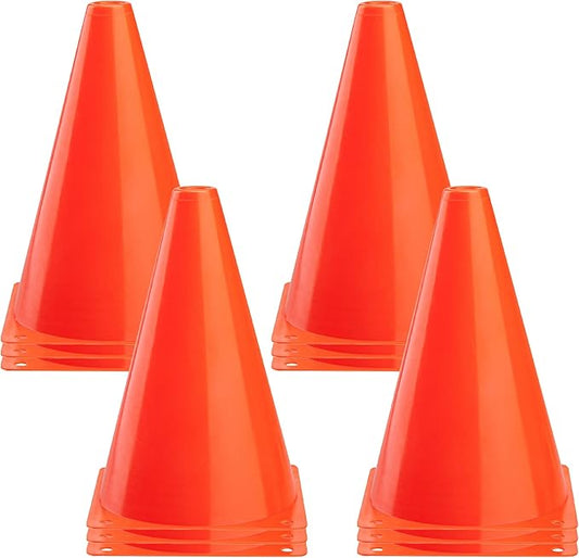 CARTMAN Plastic Training Cones (Set of 12/24 Pack 9" or 12/24 Pack 7" or 12/24 Pack