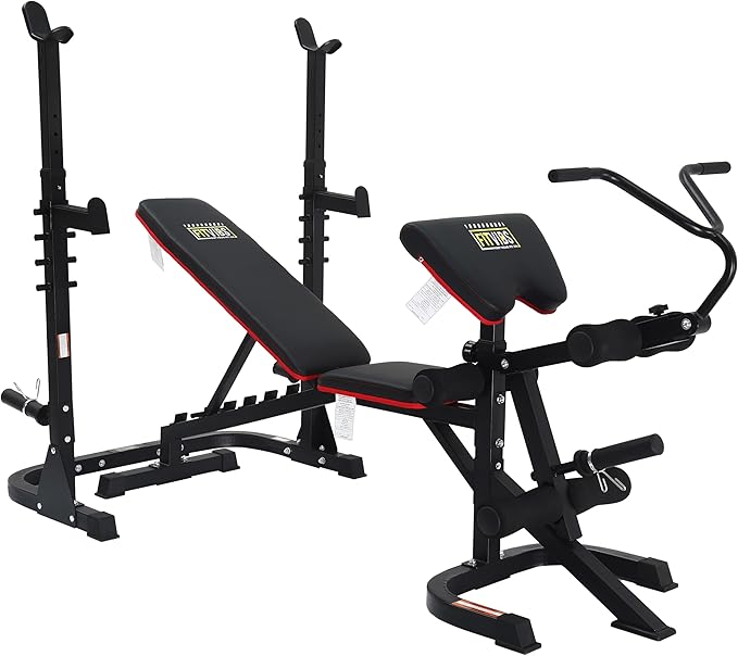 Signature Fitness Multifunctional Workout Station Adjustable Workout Bench 800-Pound Capacity