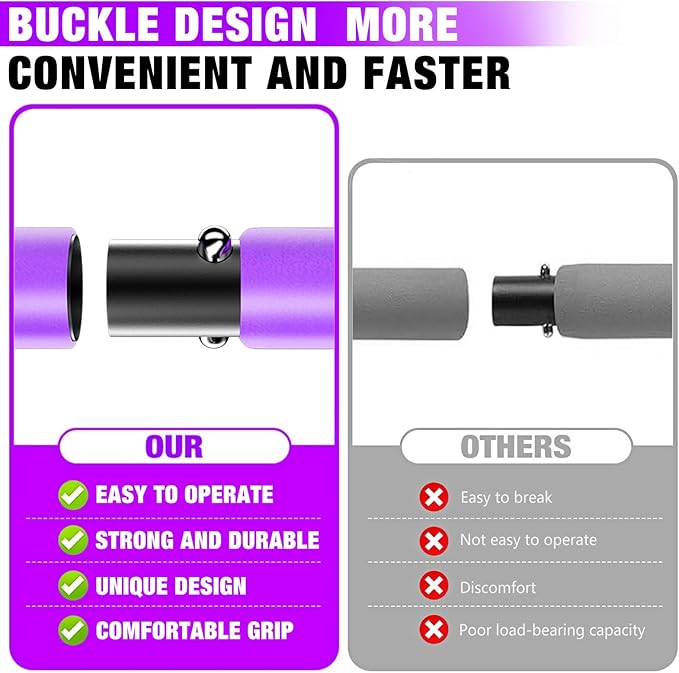 Pilates Bar Kit with Resistance Bands,Pilates Bar with Stackable Bands Workout Equipment for Legs,Hip,Waist and Arm,Exercise Fitness Equipment for Women & Men Home Gym Yoga Pilates