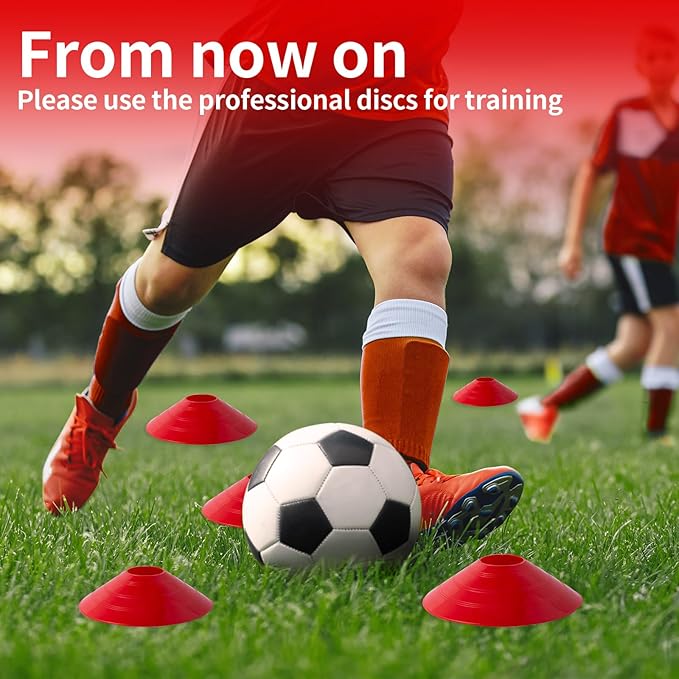 Football Goalie Cones Set with Carrying Bag 25 Pieces,
