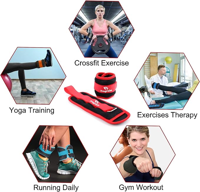Ankle Weights for Women 1/2/3/4/6/8/10/12/15/20 LBS 1 Pair