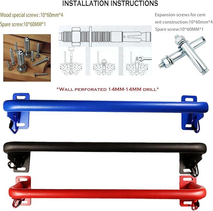 Pull-Up Bars.Door pull-up bar . Diameter 1.3 inches.Reinforced 520LBS upper