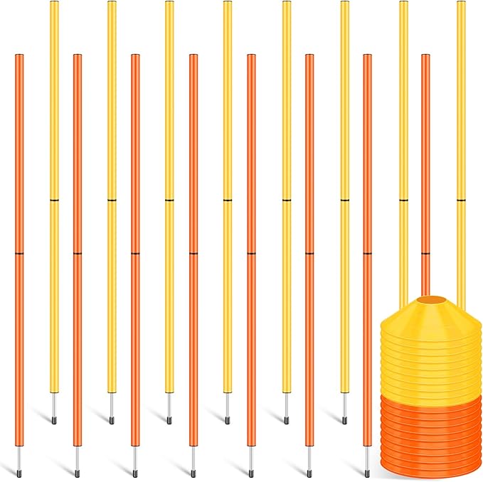 Jenaai 36 Pcs Agility Training Equipment Include 16 5ft and 20 Agility