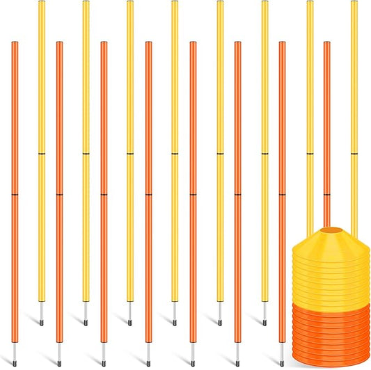 Jenaai 36 Pcs Agility Training Equipment Include 16 5ft and 20 Agility