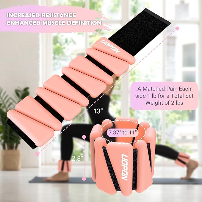 Wrist Ankle Weights for Women Set of 2 2 lbs/4 lbs/4 lbs
