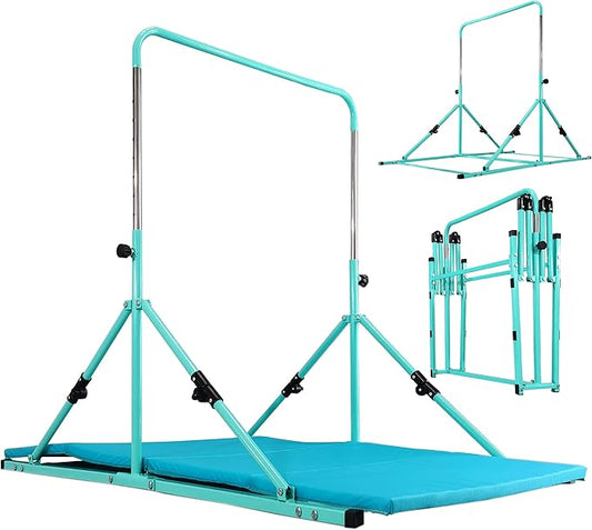 PreGymnastic Updated Folding Gymnastics Bar with Rings 3-10, Gymnastic