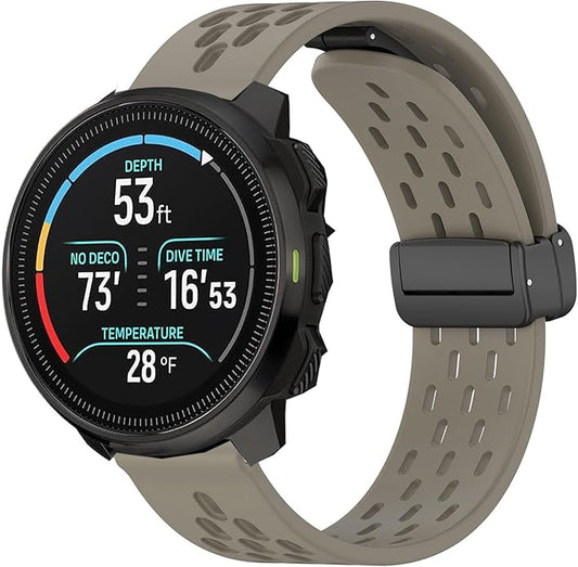 Compatible with SUUNTO OCEAN bands, 20mm, 22mm Quick Release Breathable Soft Silicone Sport Band with Magnetic Butterfly Clousure Replacemet Straps Compatible with SUUNTO OCEAN, RACE, RACE S, VERTICAL, 9 PEAK, 9 PEAK PRO, 5 Peak, 3 Smartwatch
