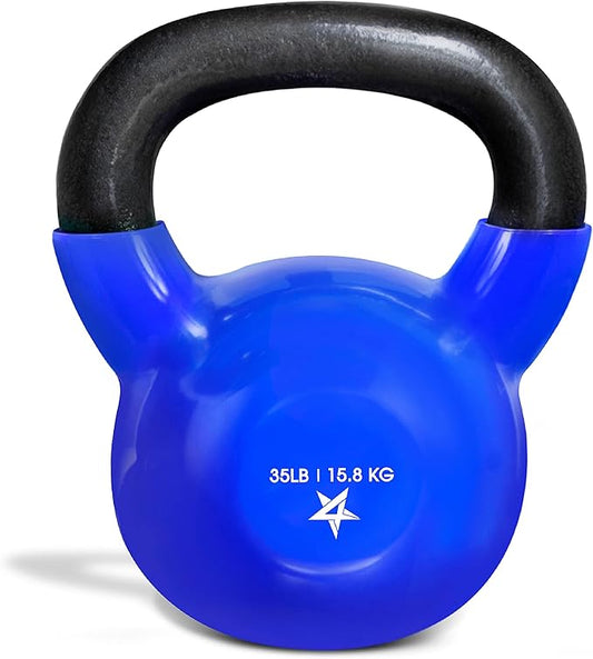 Yes4All 5-65lbs Kettlebells Vinyl Coated Cast Iron