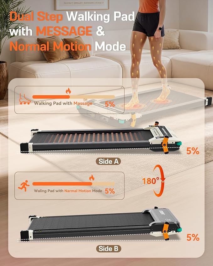 Walking Pad with Incline, Incline Treadmills for Home, 2.5 HP Under Desk Treadmill Small with Remote Control, Walking Pad Small Treadmill with LED Display