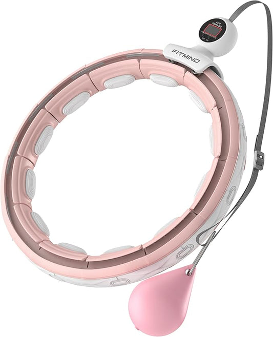 Upgraded Silent Hoop Weighted Workout Hoop for Weight Loss