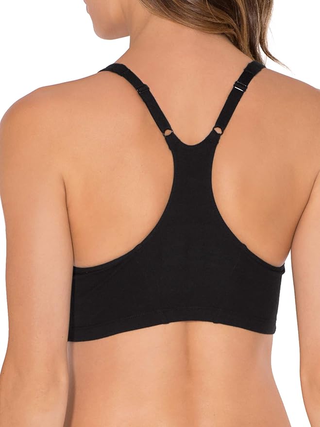 Fruit of the Loom Women's Adjustable Shirred Front Racerback Sports Bra Multi Packs!