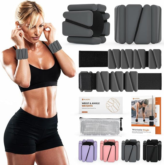 Wrist Weights, Ankle Weights for Women Men, Adjustable 2 (1LB (1LB Each)