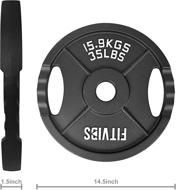 Signature Fitness Olympic 2-Inch Cast Iron Plate Weight