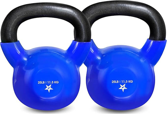 Yes4All 5-65lbs Kettlebells Vinyl Coated Cast Iron