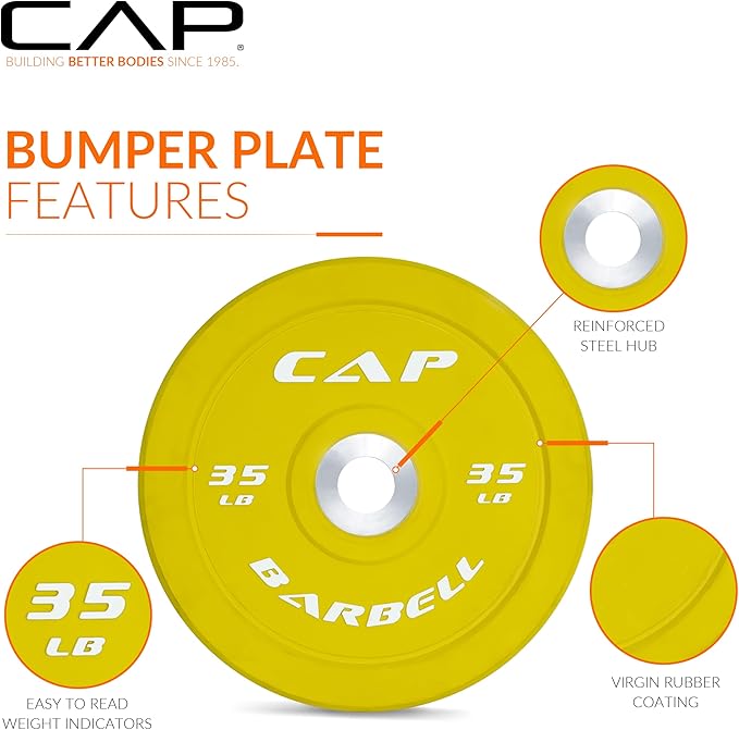 CAP Barbell Rubber Olympic Bumper Plate